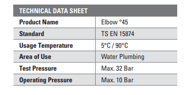 Lesso PPR 45° Elbow