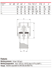Double Lin Foot Valve (LL5021)